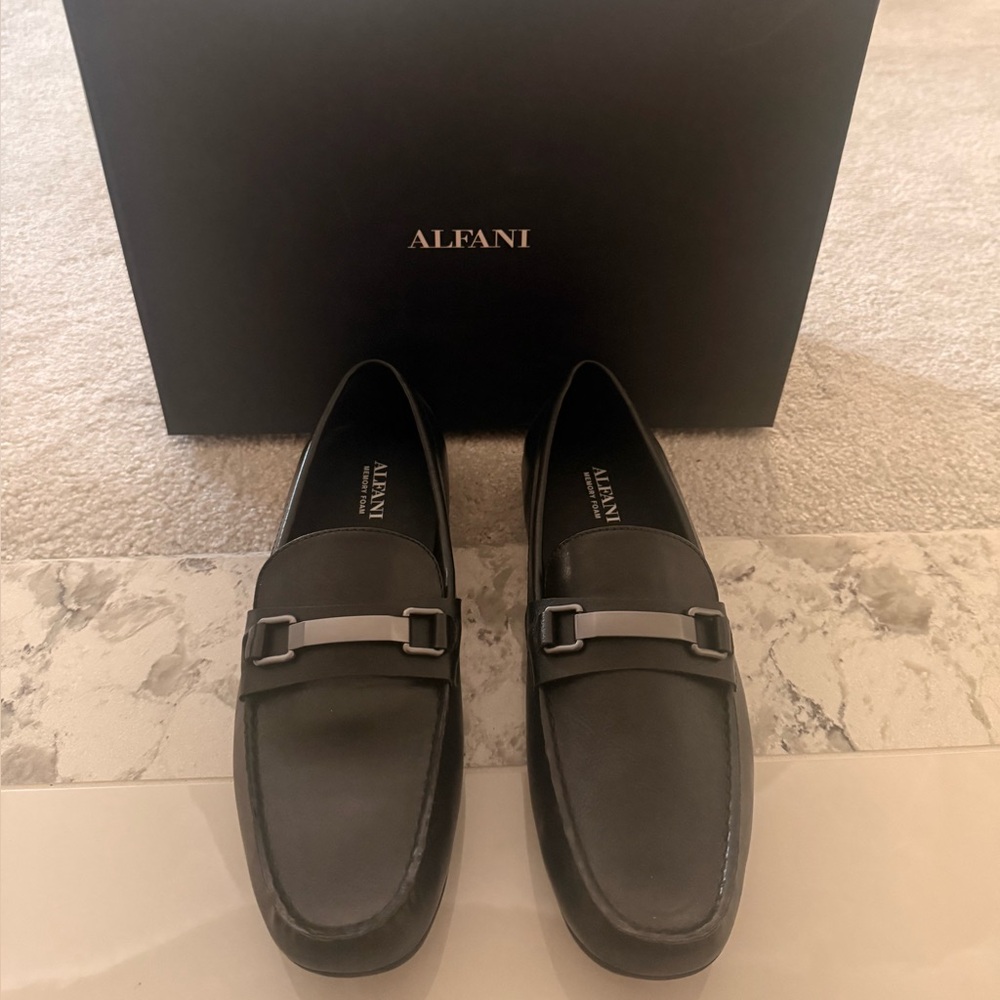 Alfani Black Bit Slip-On Loafers men’s drivers size 9.5